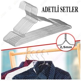 Resim Metal Elbise Askısı Askılık 12-24-36 Adetli Setlerde De122 Çok Renkli 