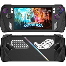 Resim Trendooze Cbtx Asus Rog Ally Oyun Konsolu İçin Silikon Koruyucu Kapak Sprey Yağı Kılıfı Siyah İq 
