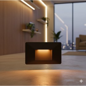 Resim K2 KDA756 DIŞ MEKAN DUVAR ARMATÜRÜ SİYAH KASA AMBER 