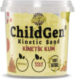 Resim Childgen Doğal Kinetik Kum 500 Gr Sarı 