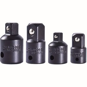 Resim 4 adet Kareli Ratchet Soket Adaptörü Redüktör Dönüştürücü Kiti, 2.54/10.16cm, 7.62/20.32cm, 2.54/5.08cm Sürücü Dönüştürücü, Otomotiv ve İnşaat İşleri İçin 