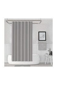 Resim Tropikhome Gri Düz Banyo Perdesi 180x200cm Duş Perdesi Modern Düz Gri Duşakabin Perdesi 