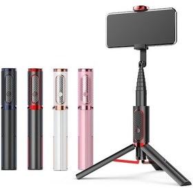 Resim Cbtx Bluetooth Selfie Sopa İle Tripod Çok Fonksiyonlu Gimbal Cep Telefonu Doldurma Işığı Canlı Destek Passion Red 