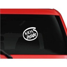 Resim Arabada Bebek Var Sticker Yapıştırma 