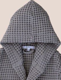 Resim Waffle Pike Dokulu Bebek ve Çocuk Bornozu Gri - 4-5 Yaş 