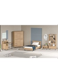 Resim Bohem Genç Odası Takımı 6'lı Set Beyaz Boh26-w Kahverengi 