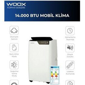 Resim Woox FDPH41-3030ZR5 14000 BTU Taşınabilir Mobil Klima 