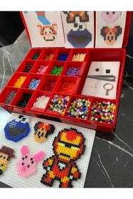 Resim Dr.Yontuç Isı Ile Ütü Ile Yapışan Boncuk Seti, 15 Renk 7000 Adet Karışık Boncuk 