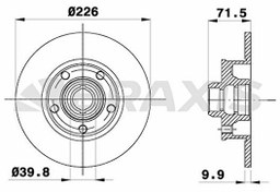 Resim Arka Fren Disk Aynasi Golf Iii 1.9Tdi 2.0 Gti 2.8 Vr6 91 98 Passat 2.0 2.8 2.8 Vr6 93>96 BRAXIS