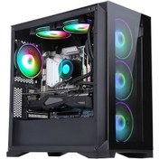 Resim FC-9450G Moro 750W 80+ Bronze 4x120MM RGB Fan Temperli Cam USB 3.0 Micro-ATX Mid-Tower Gaming Kasa Frisby