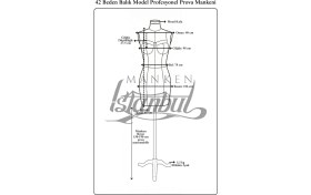 Resim Manken İstanbul 42 Beden Yüksek Kalite Döküm Ayak Fransız Profesyonel Prova Mankeni Terzi Mankeni 