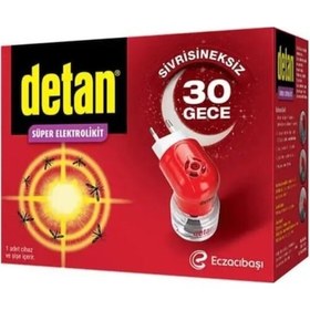 Resim Detan Süper Elektrolikit Sivrisineksiz 30 Gece 1 Cihaz Ve Şişe Detan Sinek 