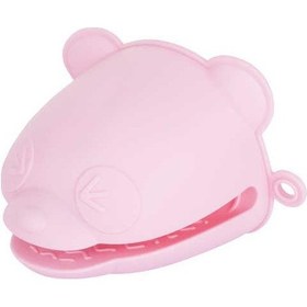 Resim Tantitoni Silikon Açık Pembe Ayıcık Şekilli Fırın Eldiveni Çok Renkli 