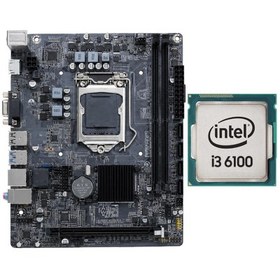 Resim Turbox Intel® Core™ i3 6100 İşlemci Turbox TitanX DDR4 H110 Chipset Anakart Bundle Oem Paket 