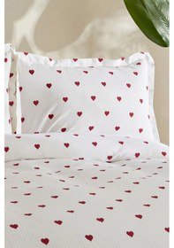 Resim Karaca Home Amour 100 Pamuk Çift Kişilik Pike Takımı Kırmızı Kırmızı 
