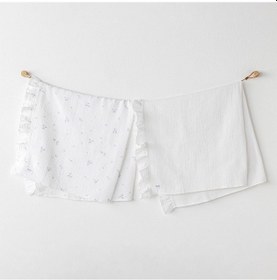 Resim Kız Bebek Battaniye 2 Parça Blanket 85x90 Magical Butterfly Muslin Beyaz 