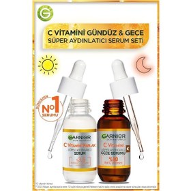 Resim Garnier C Vitamini Süper Aydınlatıcı Serum 30 ML + Aydınlatıcı Gece Serumu 30 ML 