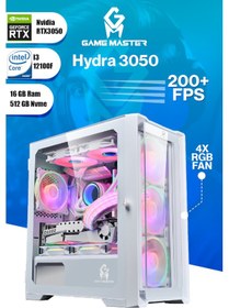 Resim Game Master Hydra 3050-16 i3-12100F 16 GB 512 GB M.2 SSD Free Dos Masaüstü Oyuncu Bilgisayarı 