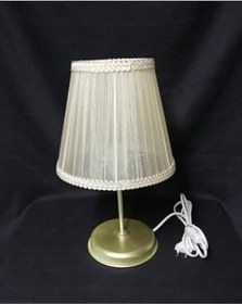 Resim TEKAY AYDINLATMA Krem Başlıklı Metal Gold Ayaklı Abajur 23 Çap Kablo Uzunluğu 2 M. KREM 