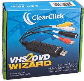 Resim ClearClick VHS'den DVD'ye Sihirbazı USB Video Yakalayıcı 
