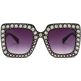 Resim Joyhub Elmas Kaplı Kalın Kare Çerçeveli Güneş Gözlüğü Zmp43t Gri 