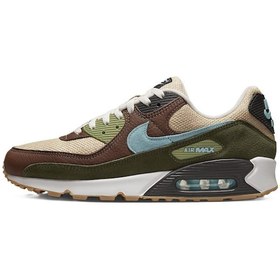 Resim Nike Air Max 90 Leather Sneaker Green Hakiki Deri Unisex Günlük Spor Ayakkabı Yeşil Yeşil 