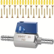 Resim Willowhaven Mavi Paslanmaz Çelik Küresel Vana 12mm Hortum Bağlantılı Su Gaz Yağ 