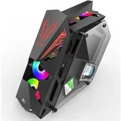 Resim Revenge Dark Lord 650W 80+ Temperlı Cam Sıyah 8X12CM Rgb Fan Robotik Atx Kasa 