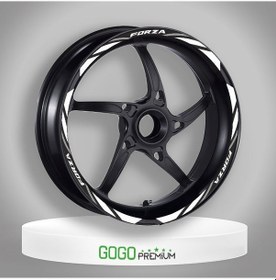 Resim Gogo Jant Şeridi Beyaz-siyah Honda Forza 250 