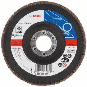 Resim Bosch 125 mm 40 K Expert For Metal Flap Disk - 2608606716 