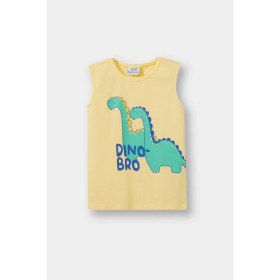 Resim DeFacto Erkek Bebek Bisiklet Yaka Dinozor Baskılı Atlet E1253A525HS 