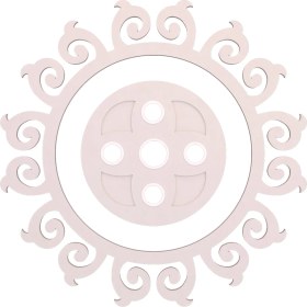 Resim Motifpiyer Tavan Spot Göbek Motifli Yuvarlak-02-51-Dış Çıtalı 