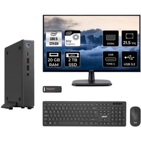 Resim ACER Veriton 2000 i5 1334U 20GB 2TB SSD 21.5" FHD FDOS Mini Masaüstü Bilgisayar & PER4 USB Bellek 