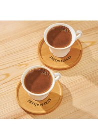 Resim Kişiye Özel Bambu Tabakali Çay Fincanı Saydam 