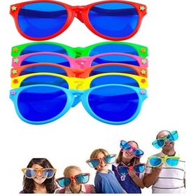 Resim Büyük Parti Gözlüğü Rengarenk 12 Adet 27x9 Cm 1 