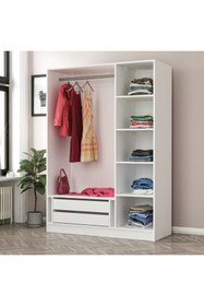 Resim Minar Kale 135cm Giyinme Dolabı 190 Lık - Beyaz 