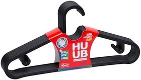 Resim Plastik Slim Askı, Elbise Askısı, Siyah Askı (Standart, Adet, 40) 