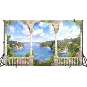 Resim Sunsky 3 X 1.8 M Manzara Parti Fotoğraf Arka Plan Bezi (Yurt Dışından) 