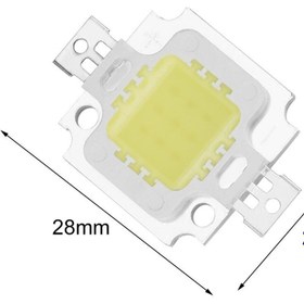Resim LEDONLİNE 12v 10w Power Led Çipi Günışığı Işık 10 Watt Projektör Cob Ledi 900lm 