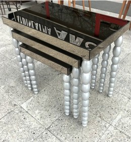 Resim Zigon Sehpa Elma Model Beyaz Parlak Beyaz Lake Ahşap Kayın Torna (378356750) 