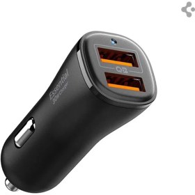 Resim Spigen 30W USB-A 2 Port Araç içi Hızlı Şarj Aleti 18W + 12W Akım Korumalı Güç Adaptörü Çakmaklık iPhone & Android & iPad Type-C PD EV302 - ACP08700 