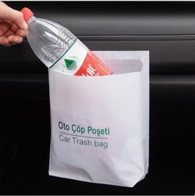 Resim Kendinden Yapışkanlı Tek Kullanımlık Oto Çöp Poşeti, 20 Li Paket, Sızdırmaz Ve Dayanıklı Araç İçi Torba, Seyahat İçin Hijyenik Kullan At, 23x18.5 Cm Araba Aksesuarı 
