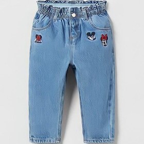 Resim Pink Hippo Kids Mickey And Minnie Mouse İşlemeli Çocuk Jeans 