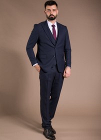 Resim Slim Fit Yelekli Takım Elbise - 50 