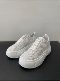 Resim özay bodrum Kadın Kalın Taban Bez Keten Sneaker & Spor Ayakkabı 