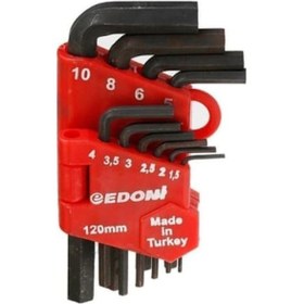 Resim Edoni 120 Mm 10 Parça Alyan Seti Siyah Tdrtr 