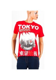 Resim Tokyo Ghoul Unisex Pamuklu Regular Fit Kırmızı Tişört X-Large 
