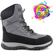 Resim Kids Club Shoes Felix Ortopedik Kaymaz Taban Unisex Kar Botu Çocuk Bot Gri 