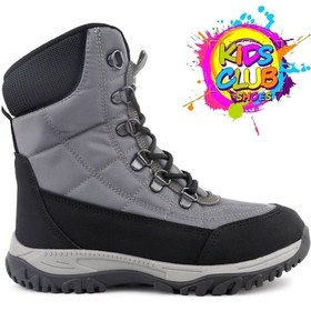 Resim Kids Club Shoes Felix Ortopedik Kaymaz Taban Unisex Kar Botu Çocuk Bot Gri 