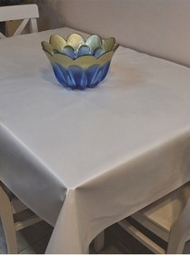 Resim Elyaflı Pvc Muşamba - Desenli Silinebilir Masa Örtüsü Gri 140 